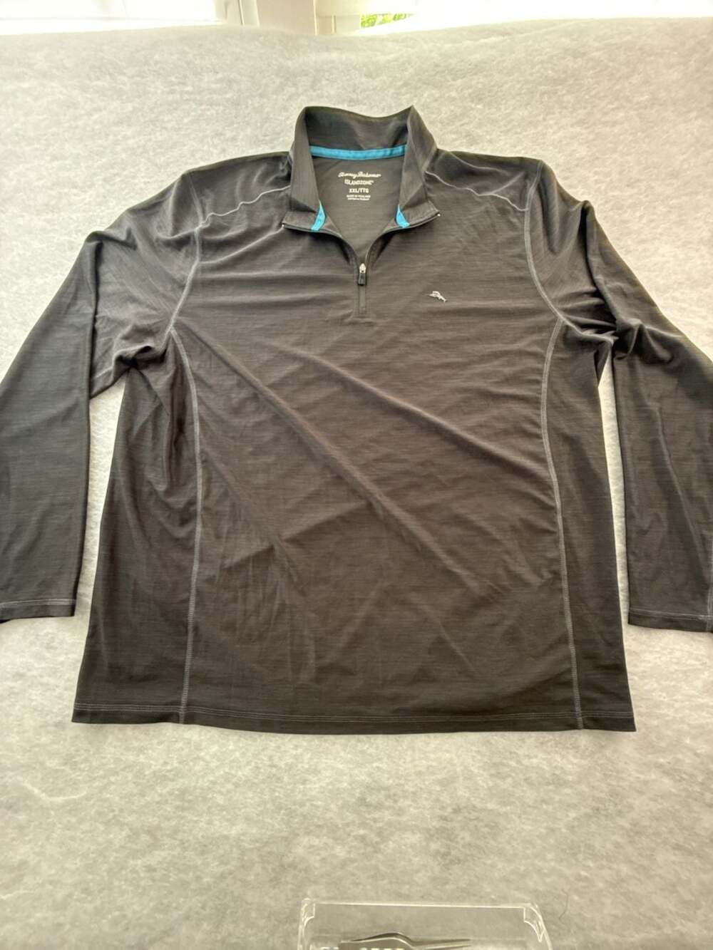 Tommy Bahama IslandZone Breathable 1/4 Zip Pullover Black XXL Golf Or Everyday